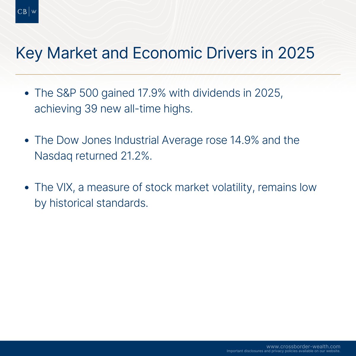 CrossBorderWlth's tweet photo. 2025 Year in Review: A Historic Market Year for Investors
https://t.co/nfiCGkwHPJ

#Investing #WealthManagement #FinancialPlanning #Retirement #CrossBorder #FinancialAdvisor #401k #401kForExpats #IRA https://t.co/X6f4JoWrjH