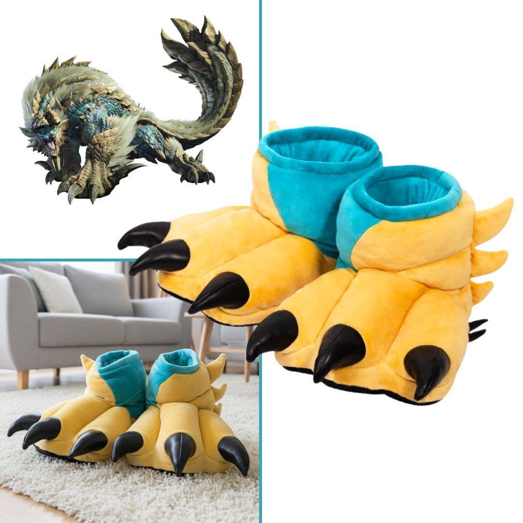 mecchaJP's tweet image. Hunt all day. Rest like a legend ⚡
Monster Hunter 20th Anniversary Zinogre Slippers — available on meccha-japan! 🐺✨ 
#MonsterHunter #Zinogre