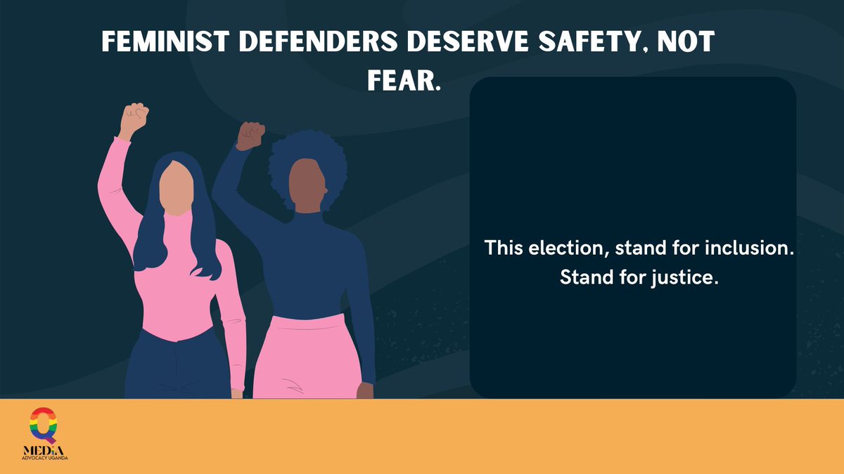QMediaAdvocacy's tweet photo. #CampaignWithoutHate 
Safety is a right, not a privilege. As elections approach, we stand with feminist defenders demanding justice, protection, and inclusive democratic spaces.
#NoFear #NoSilence https://t.co/KrZvLW1b4J