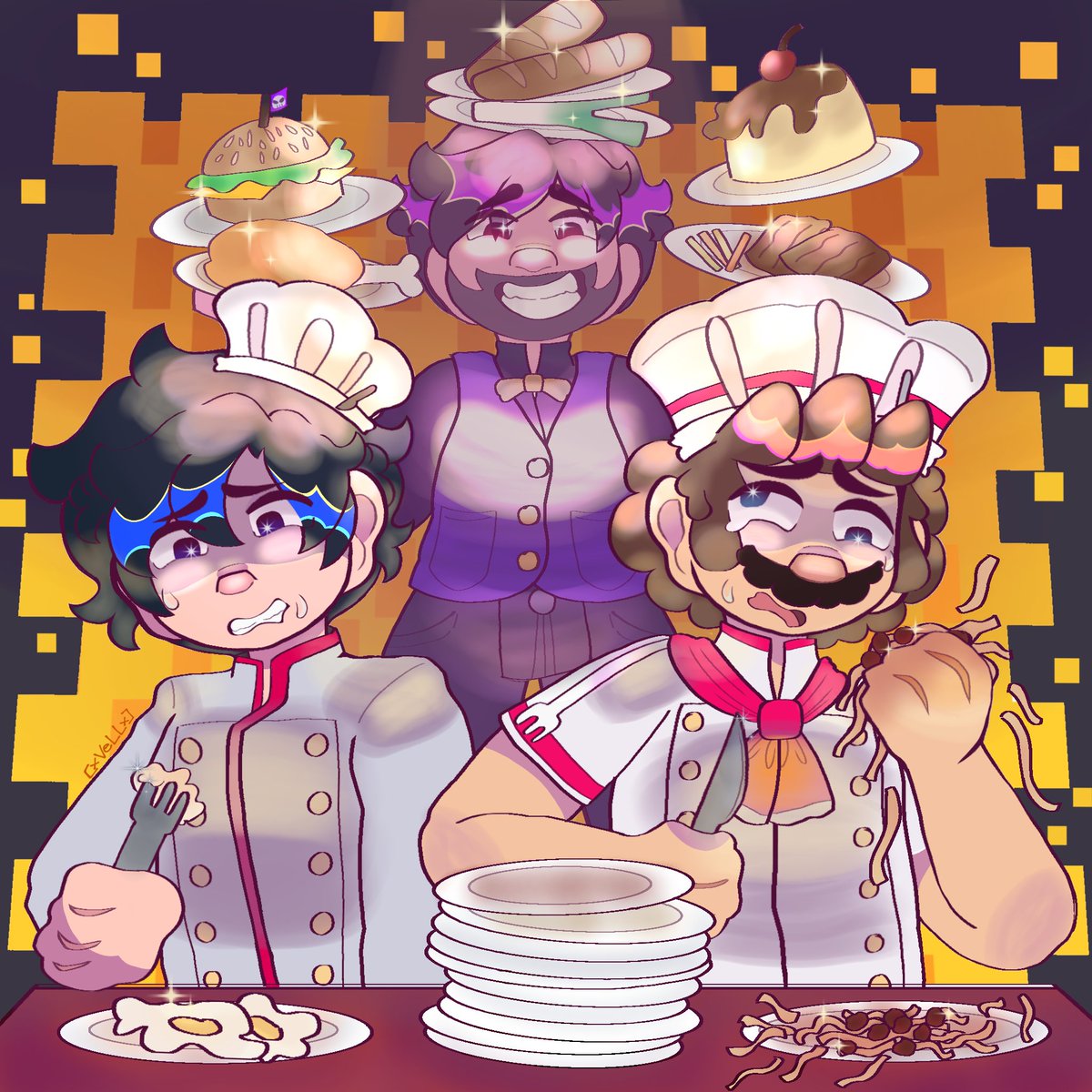 The_StUpid_VeLL's tweet photo. ยฐ-It's been a while since I made this drawing and then a re-draw of SMG4+Obsolete Meat....
What do you say, should we do another re-draw~? ๐ฝ๏ธ๐
#SMF4 #smg3 #smg4mario #smg4fanart #smg4art #mar34 #smg4twt https://t.co/HreFe2btZI