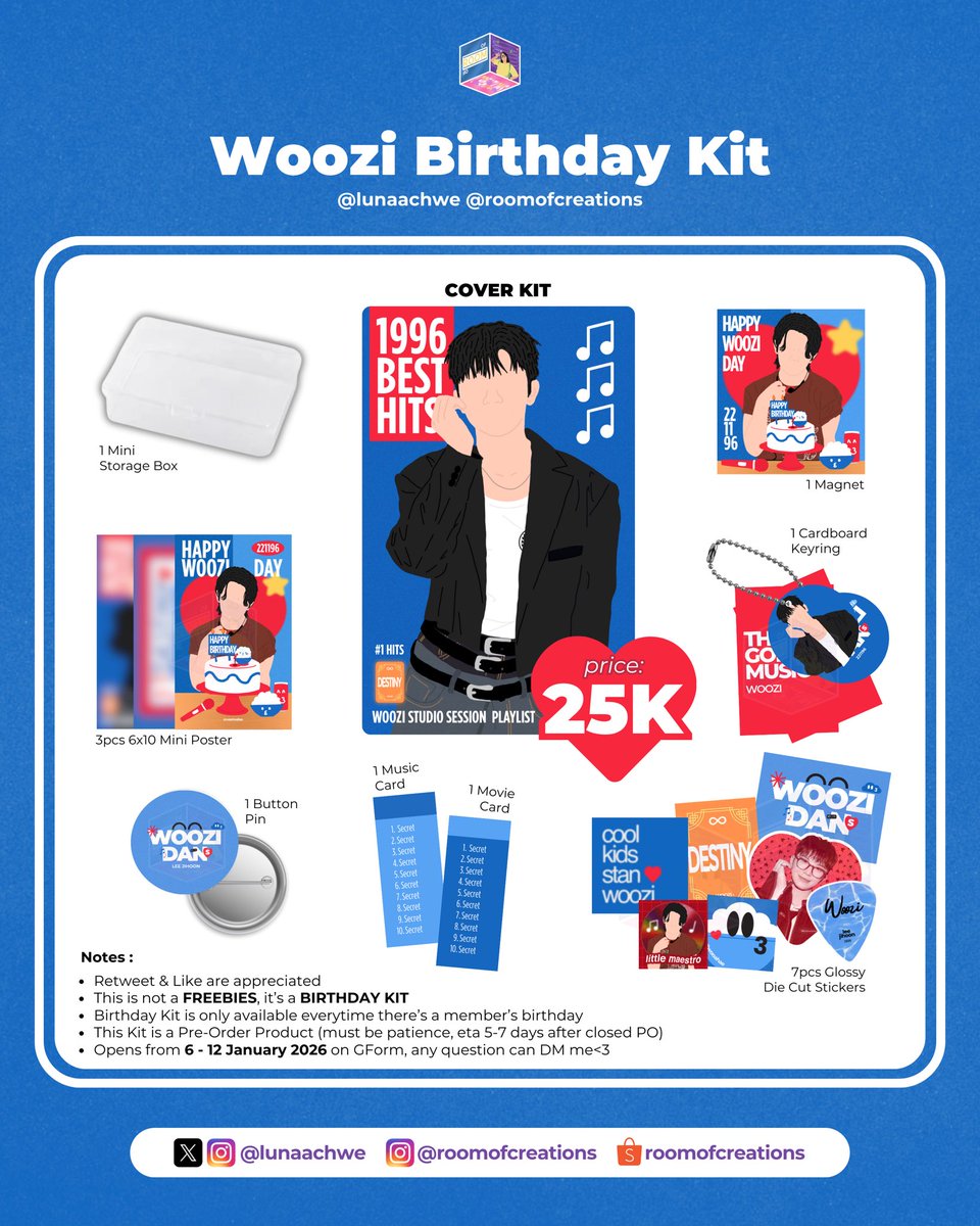 roomofcreations's tweet photo. .𖥔 The8, Woozi, Joshua &amp; Seungkwan’s Birthday Kit‧₊˚

in celebrating their birthday🎈

💵 25k
🗓️ PO 06-12 January 2026
🔗 https://t.co/5XCXHQgeBr (dp 15k dulu)
🩷 rt&amp;like are appreciated
🩷 any question bisa dm aku<3

hope you all like it!💖
details⬇️ https://t.co/EXEINWJNE3