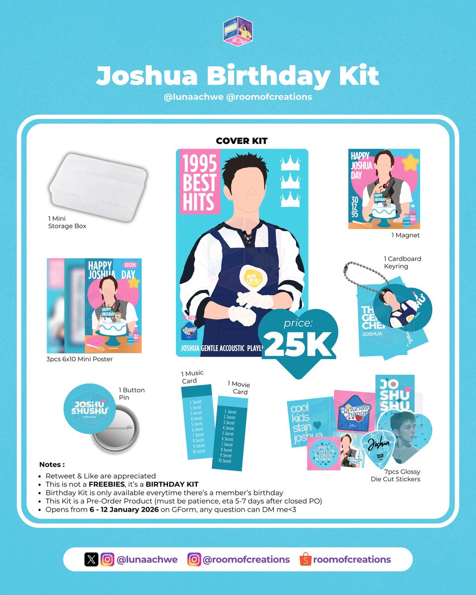 roomofcreations's tweet photo. .𖥔 The8, Woozi, Joshua &amp; Seungkwan’s Birthday Kit‧₊˚

in celebrating their birthday🎈

💵 25k
🗓️ PO 06-12 January 2026
🔗 https://t.co/5XCXHQgeBr (dp 15k dulu)
🩷 rt&amp;like are appreciated
🩷 any question bisa dm aku<3

hope you all like it!💖
details⬇️ https://t.co/EXEINWJNE3