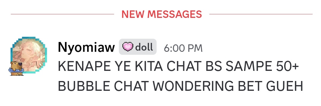 aku-nya oversharing, dia bagian reply chat satu-persatu... 😭