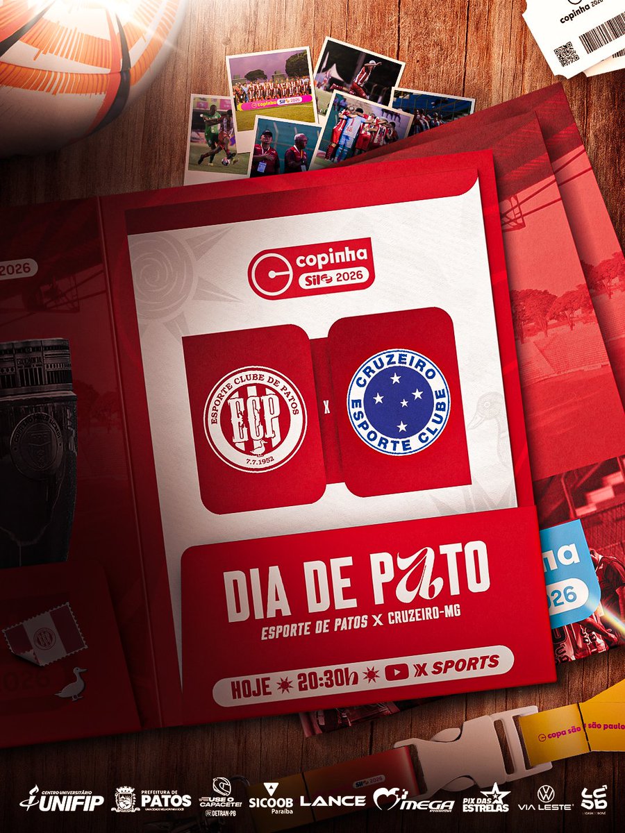 Hoje tem #BaseDoPato na Copinha! 

A partir das 20h15, no Estádio José Lancha Filho, o Patão enfrenta a Cruzeiro-MG pela 2ª rodada da competição com transmissão da XSports.

📺: youtube.com/live/TSFsJAEyQ…

VAI PRA CIMA DELES, PATÔÔÔÔÔÔ! 🇵🇪👊

#EsporteDePatos 
#OTerrorDoSertão