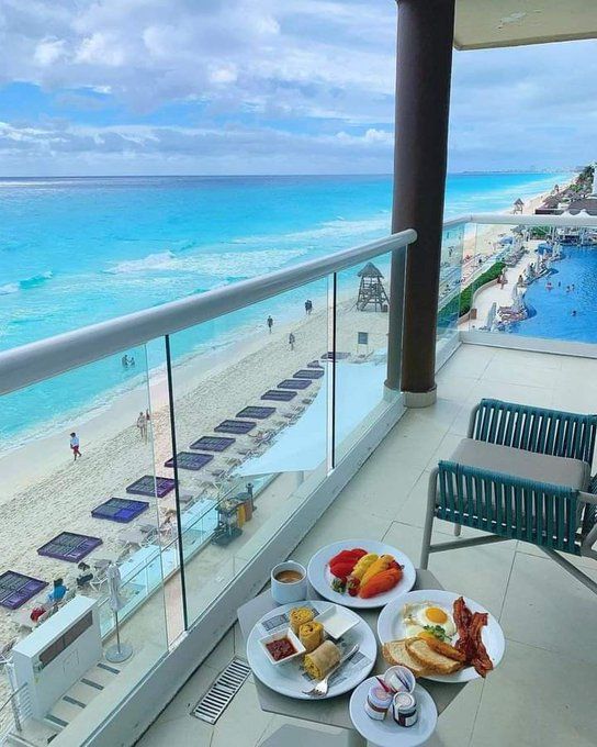 Que ganas de estar en Cancún desayunando. ❤️🇲🇽