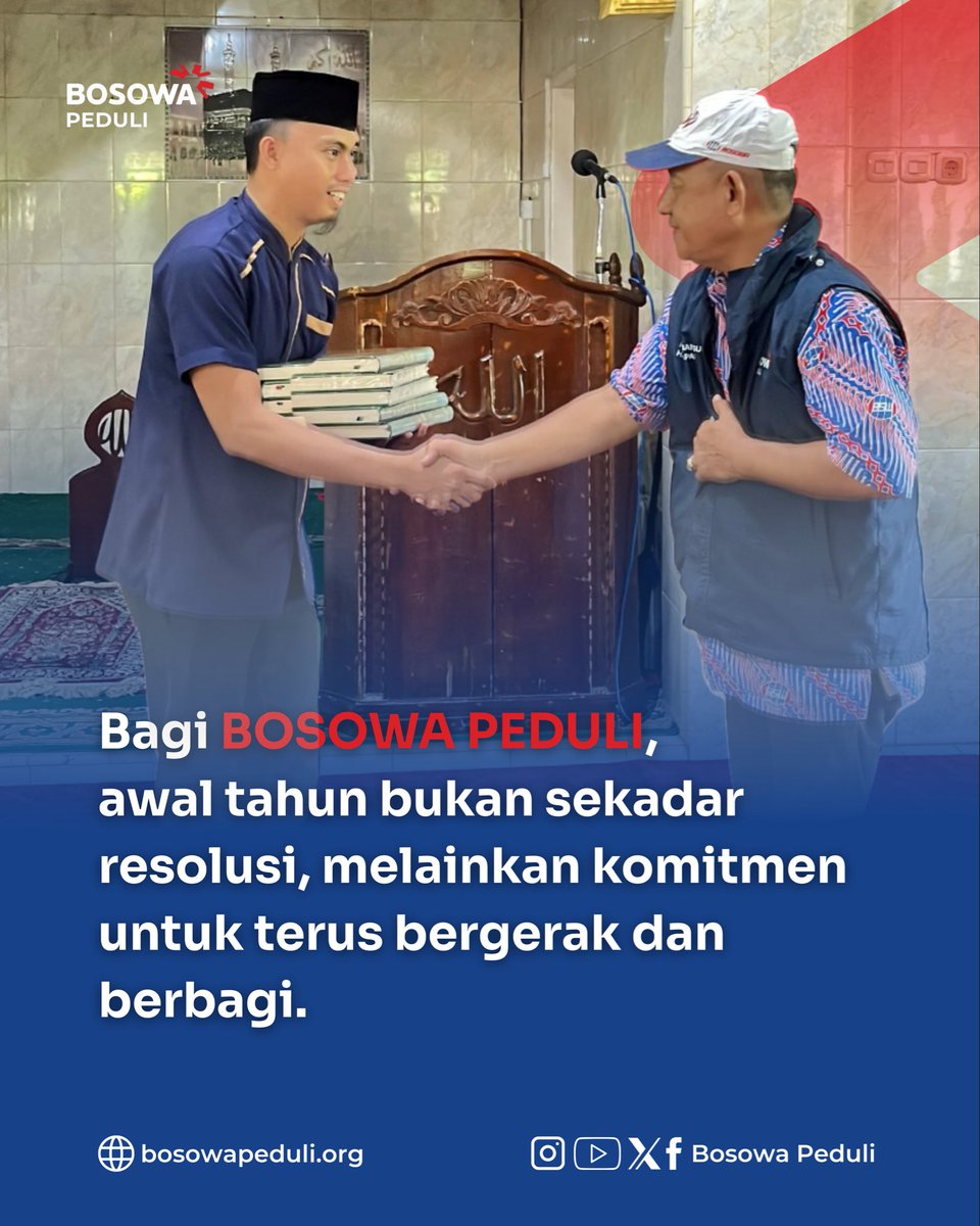 bosowapeduli's tweet photo. Awal tahun bukan tentang siapa yang paling cepat melangkah tapi siapa yang tetap berjalan dengan niat yang benar.
Mari mulai tahun ini dengan kesadaran, kepedulian,
dan aksi kecil yang berarti 🤍
⠀
💬 Tulis niat baikmu di kolom komentar.
#BosowaPeduli
#MembangunHarapan https://t.co/ygJfnN8LEz
