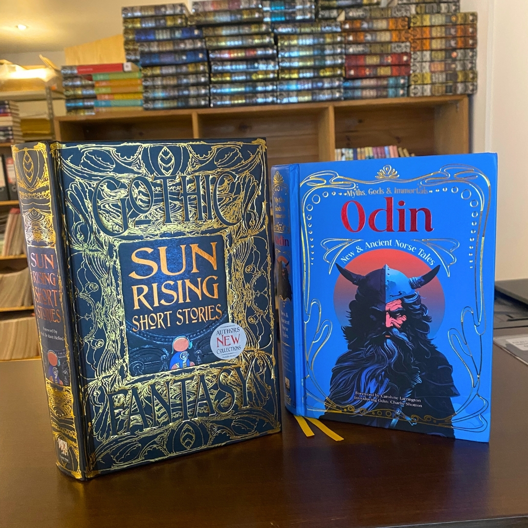 flametreepress's tweet photo. It’s 2026 and that means a brand new season of the Myth &amp; Fiction Podcast!
Season 2, episode 1 f.t. 'The Chains That Bind' by Brandon Ketchum &amp; 'How All Things Began' from Norse Mythology.
Sneak a peek inside 'Odin' and 'Sun Rising Short Stories' 👀
🔗https://t.co/RZKbZwsHYg https://t.co/IIyVNwAzS0