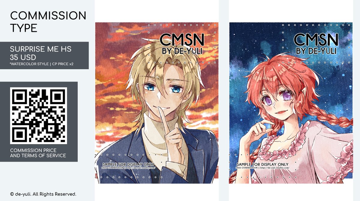 meganeyuli's tweet photo. C0mm new menu, Watercolor Headshot No Revision! 
https://t.co/QoTdBexiez
Please DM me if you have any questions or comment here in case your DM not appear😊✨
RTs are appreciated✨
#opencommissions #commissionsopen #VGenComm #VGenOpen #artidn https://t.co/aR7c5v81VN
