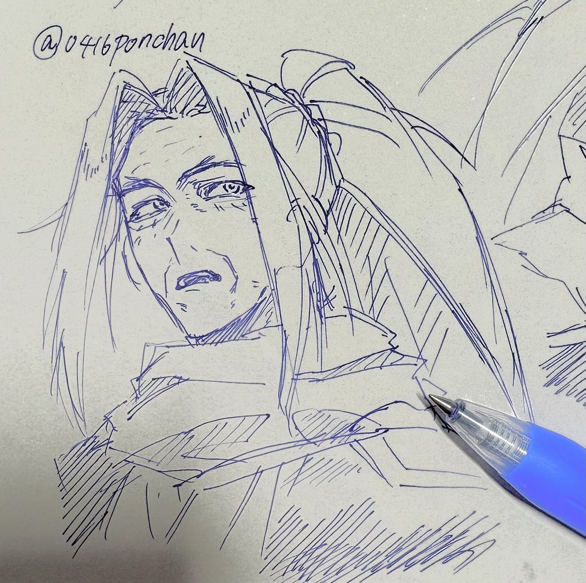 ガチで描いた絵よりも、落描きのしかも一発描きの方が顔が上手くいってしまうこの世界を呪う #終ワル