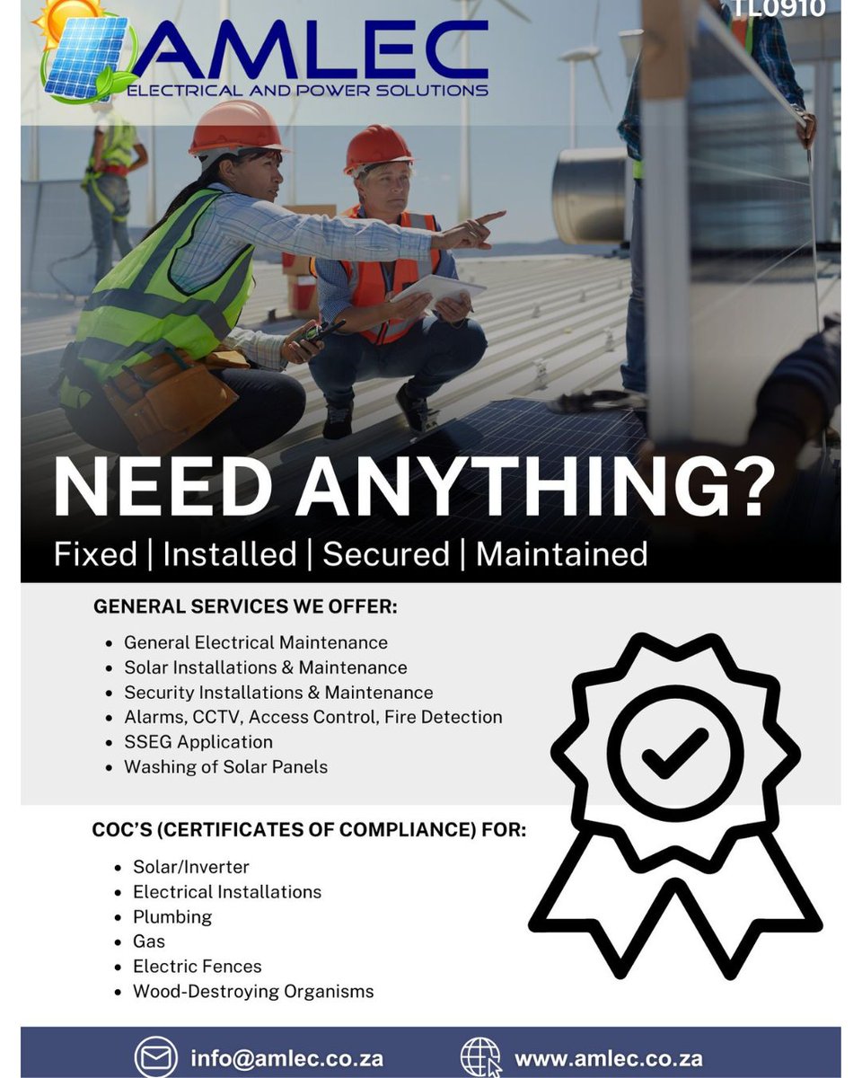 Amlec Electrical Western Cape tweet media