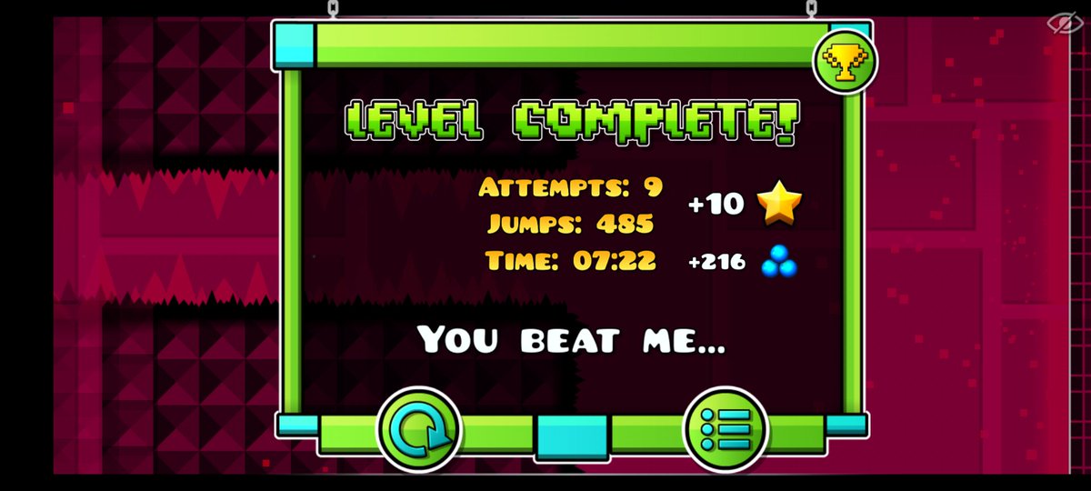 Yuchan_8765's tweet photo. ๐๐ง๐ฟโ"xStep v2"โ๐ฟ๐ง๐
( by IIINePtunEIII )( ID:341613 )
ใGreat v2!!ใMy 41th Demon.
#RobTop #GeometryDash #GD https://t.co/72sf3HFkkY
