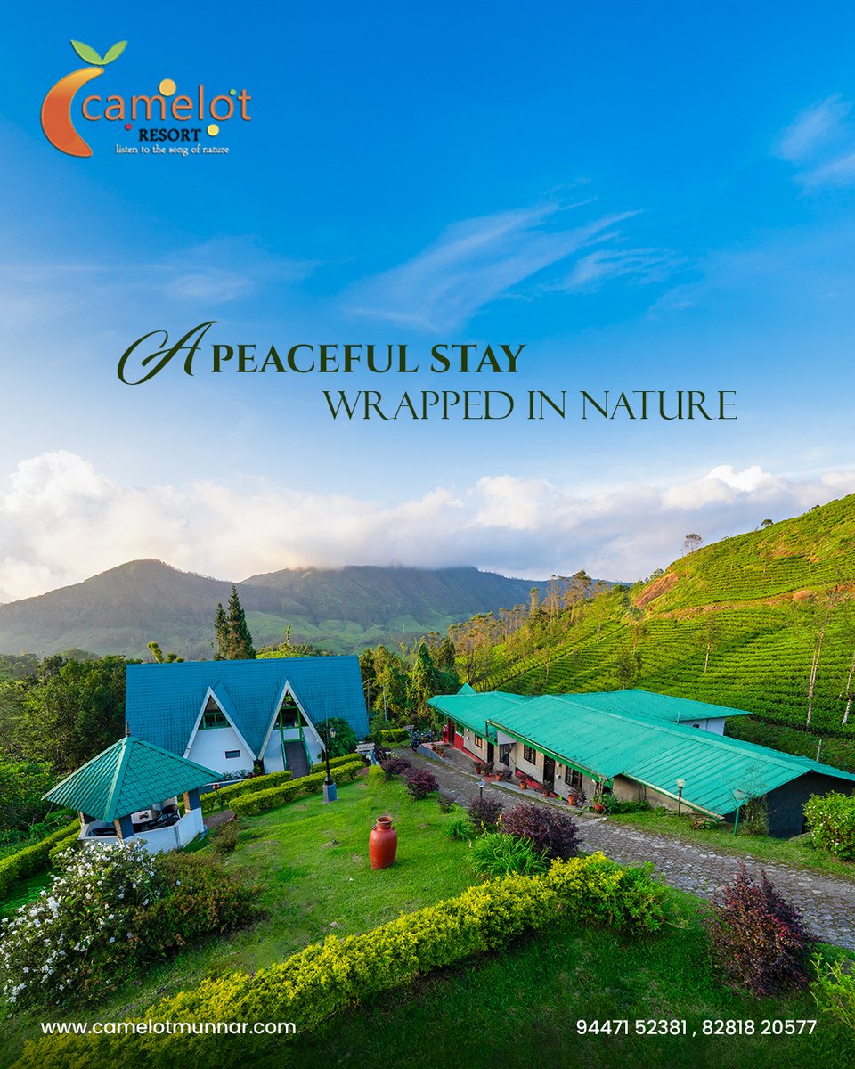 ResortCamelot's tweet image. Experience a peaceful stay wrapped in nature at Camelot Resort, Munnar. Your hilltop sanctuary is waiting.

Camelot Resorts Munnar
camelotmunnar.com
CALL US: +91 9447152381, +91 8281820577

#CamelotResort #MunnarDiaries #PoolsideParadise #LuxuryResortMunnar #TravelMunnar