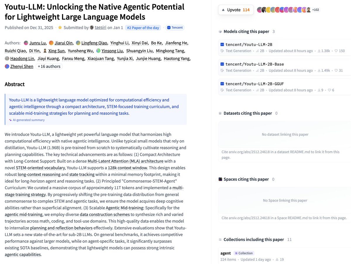 Youtu-LLM paper card