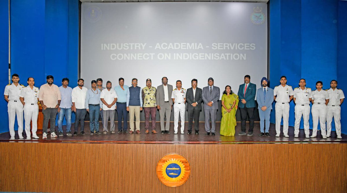 IN_Dega's tweet photo. ⚡️ An Indigenisation Connect was organised by INS Dega at Naval Dockyard, Visakhapatnam, under the aegis of HQ Eastern Naval Command on 05 Jan 2026, fostering collaboration among Industry, Academia and Services towards Atmanirbhar Bharat.
#Indigenization #IndianNavy #AtmanirbharBharat
#MakeInIndia
#IIMCIP
#geomardy
#GITAMUniversity
#AndhraUniversity