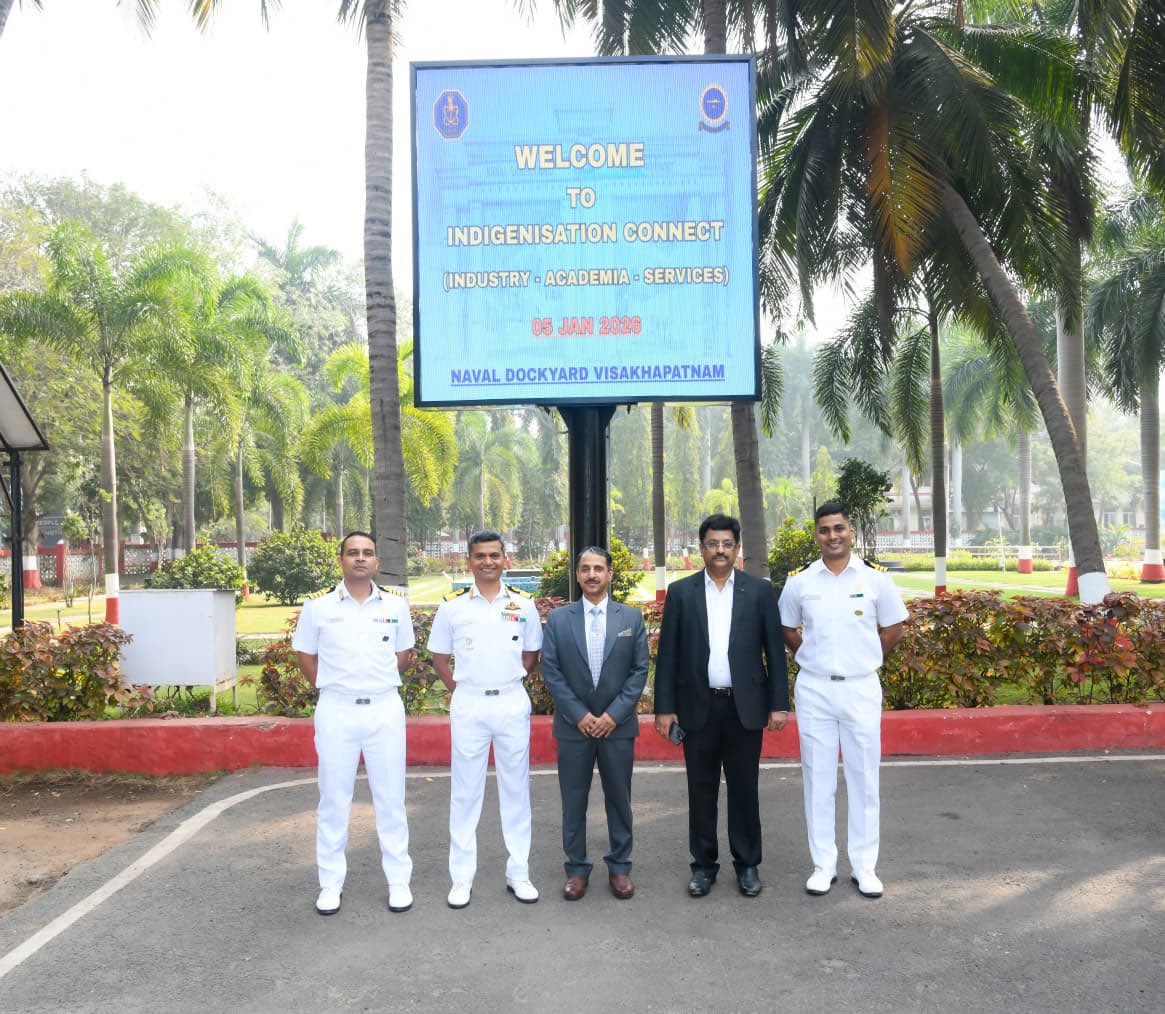 IN_Dega's tweet photo. ⚡️ An Indigenisation Connect was organised by INS Dega at Naval Dockyard, Visakhapatnam, under the aegis of HQ Eastern Naval Command on 05 Jan 2026, fostering collaboration among Industry, Academia and Services towards Atmanirbhar Bharat.
#Indigenization #IndianNavy #AtmanirbharBharat
#MakeInIndia
#IIMCIP
#geomardy
#GITAMUniversity
#AndhraUniversity