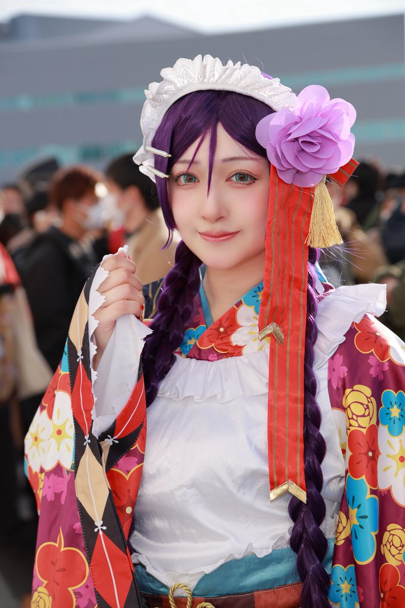 - ̗̀⚠︎ ̖́- cos ラブライブ 大正ロマン

ウチ、みんなのことが大好きやからね💜

 #コミケ107   #C107_cos 
┈┈┈┈┈┈┈┈┈┈
📷💭 ̖́- <a href="/engbr3/">炎竜_3G</a>