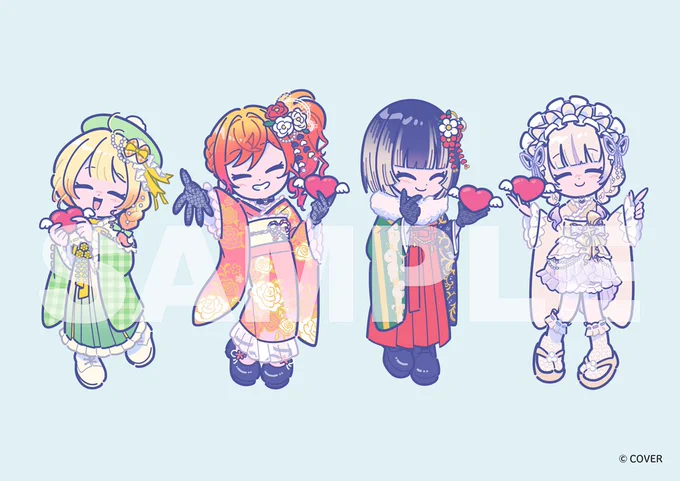 お知らせ ReGLOSSのみなさんの歌ってみた『愛のしるし』MV内のミニキャラ&amp;アイコンイラスト描かせていただきました! 画像の他にも差分描いてますのでMVでチェックしてくださいね!