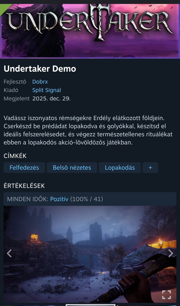 DoomoZoltan's tweet photo. @Zephyr_HU @Komedias1 @RewmacIcon "Most ingyen behúzhatjátok ezt a címet a Steamen, de nem árt sietni!"

..és akkor 10/9 alkalommal olyan cím, ami ingyen se kell.

Mondjuk azért hálás vagyok, hogy így eljutott hozzám az Undertaker demo híre, az legalább érdekesnek néz ki. (még nem próbáltam) https://t.co/cQXmH14kX0