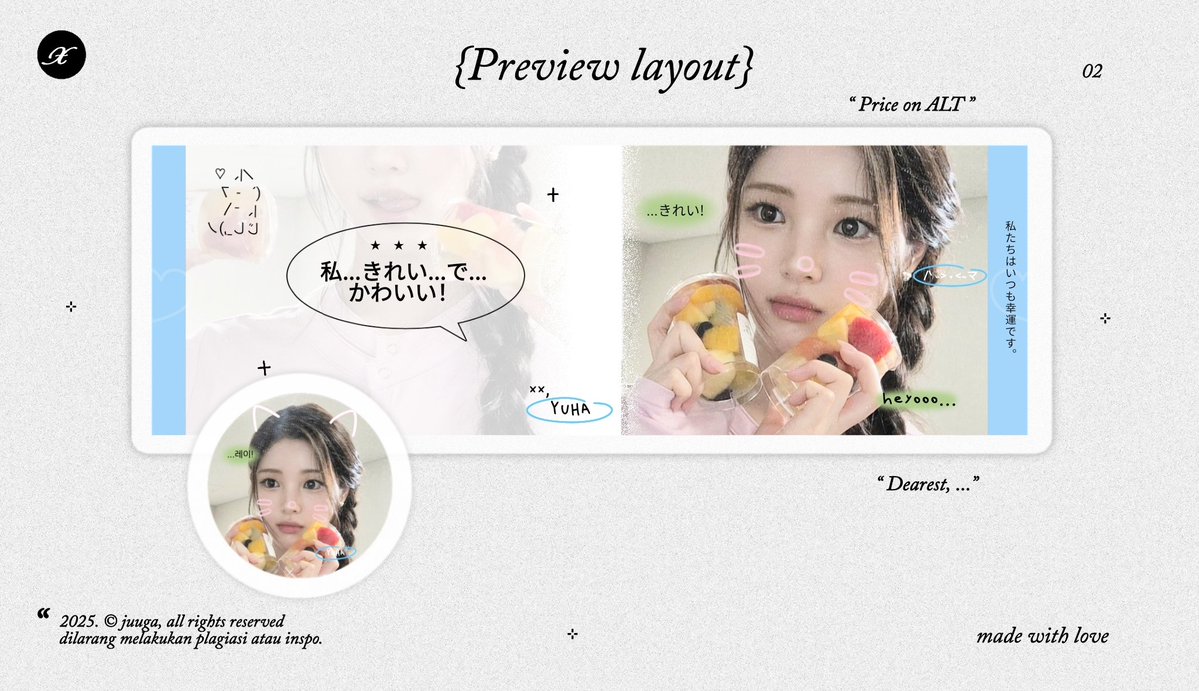 juuga's tweet image. Help rt/repost? Thank you!  #zonauang 

Hai?! Aku bawa 4 layout ready stock dari Yuha H2H yang bisa kamu adopsi sekarang! Price ada di ALT, langsung ketuk kotak pesanku kalau mau bawa pulang layoutnya ya ❤︎