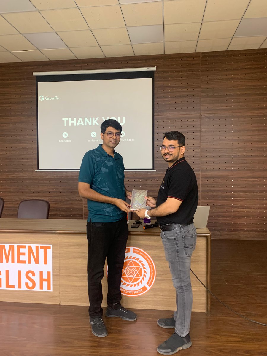 growffic's tweet photo. Last month, Growffic’s Founder, @BoniSatani, conducted an in-depth "SEO Masterclass" at TiE Surat.    

The 2-hour session brought together founders and SEO professionals who weren’t looking for shortcuts but wanted clarity on how SEO is evolving and what actually works today. https://t.co/UYgZlzAPdt