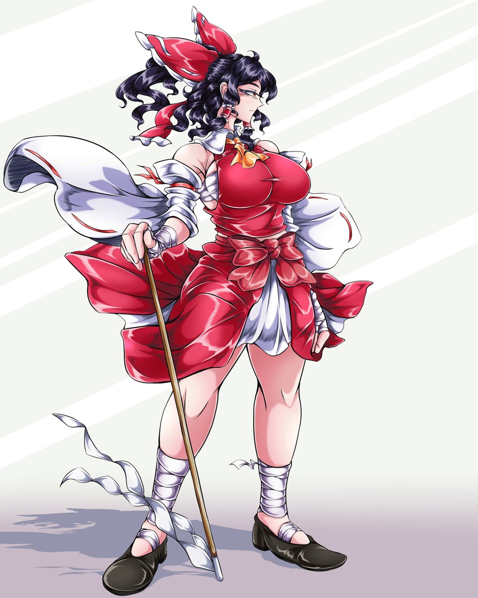 #1月6日は霊夢の日
赤塗るの苦手だったけど描いてて好きになったのだ 