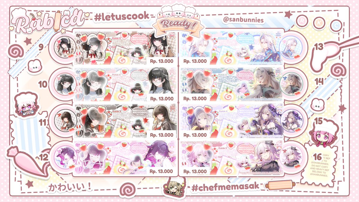 sanbunnies's tweet image. 🐰. all interactions are appreciate . . ! 

hewloo semua! kita ada 58 layout ready stock (gabungan rs) 👩🏻‍🍳⭐ yang bisa langsung kalian take sekarang dengan sebut nomor layoutnya! ayo jajaann . . 🥣

[ 4/8 ] #zonauang #zonajajan ♡.