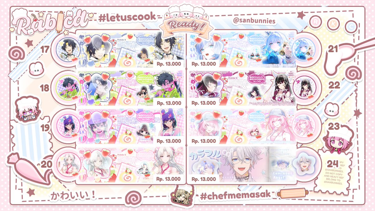 sanbunnies's tweet image. 🐰. all interactions are appreciate . . ! 

hewloo semua! kita ada 58 layout ready stock (gabungan rs) 👩🏻‍🍳⭐ yang bisa langsung kalian take sekarang dengan sebut nomor layoutnya! ayo jajaann . . 🥣

[ 4/8 ] #zonauang #zonajajan ♡.