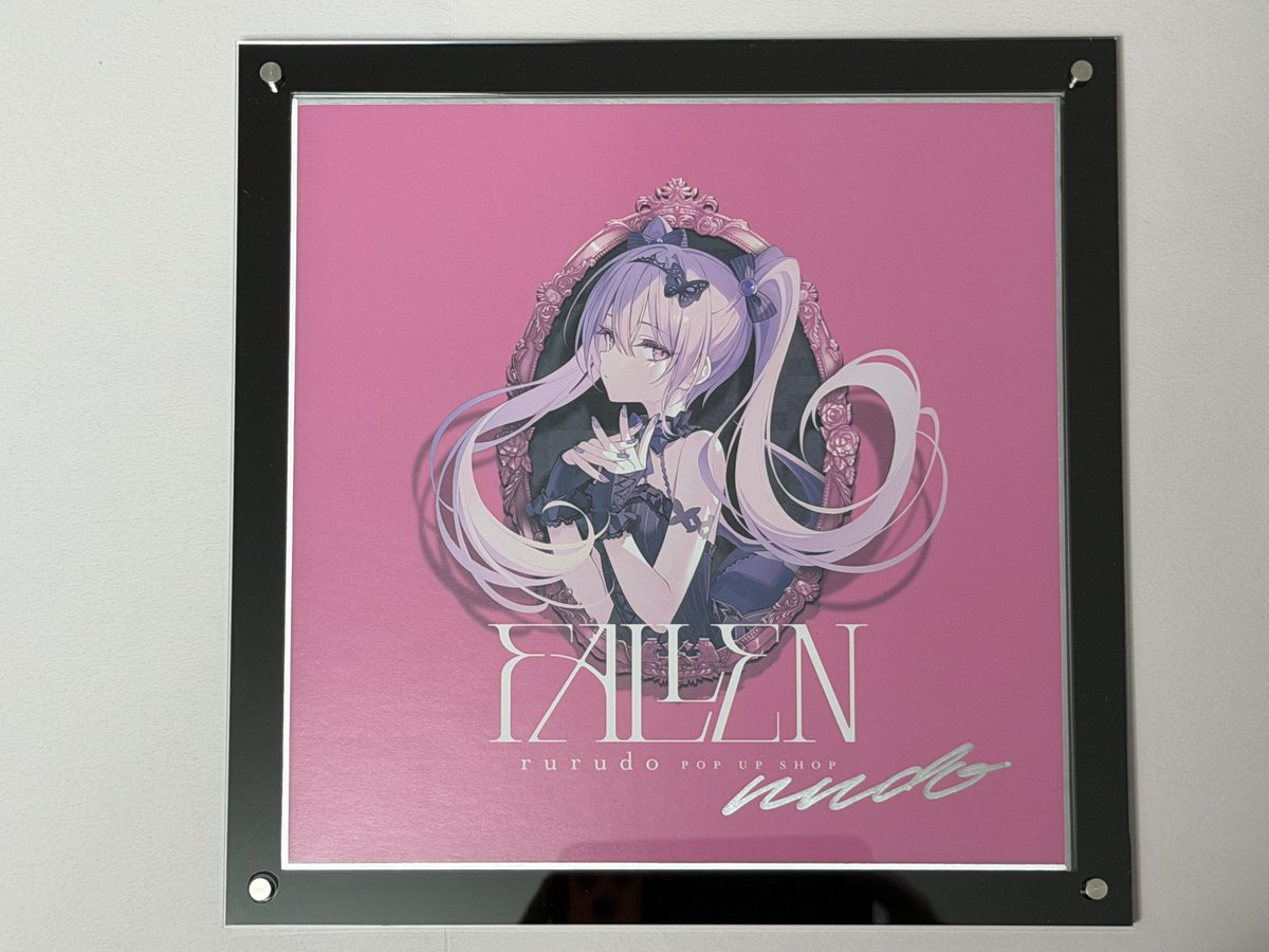 ディスプレイボード付きrurudo直筆サイン色紙 ＆ 等身大タペストリー