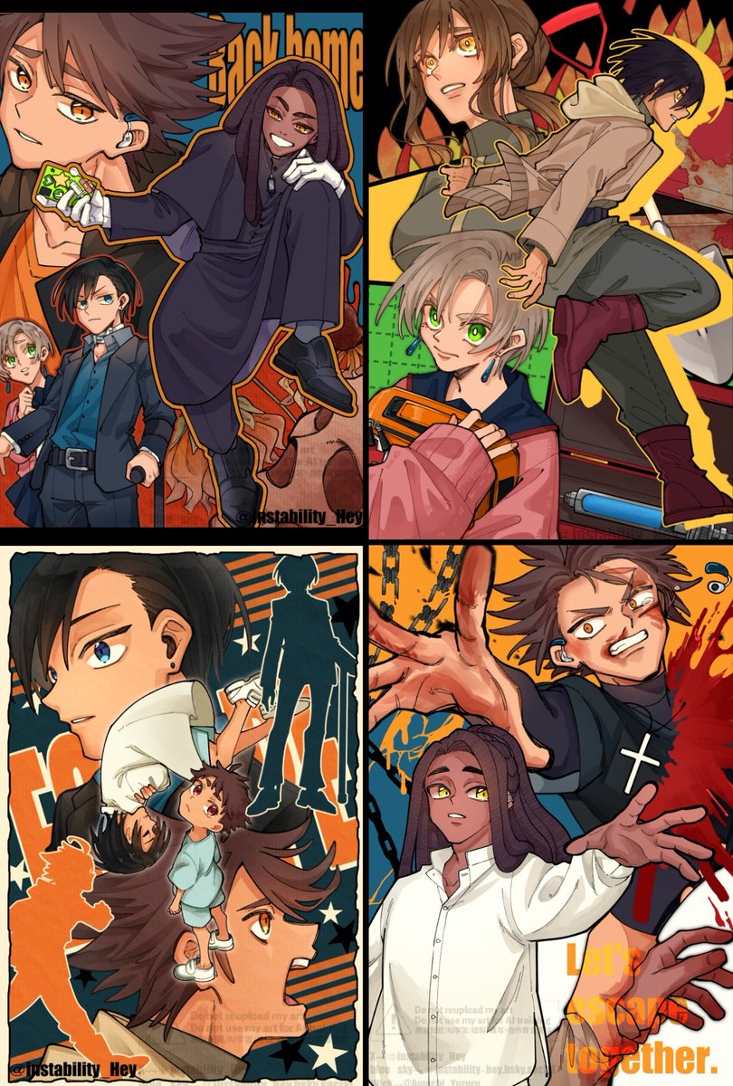 instability_Hey's tweet image. 過去16作まとめました〜！！
①②
③④ 
の順で進んでます。
#創作 #oc #イラスト