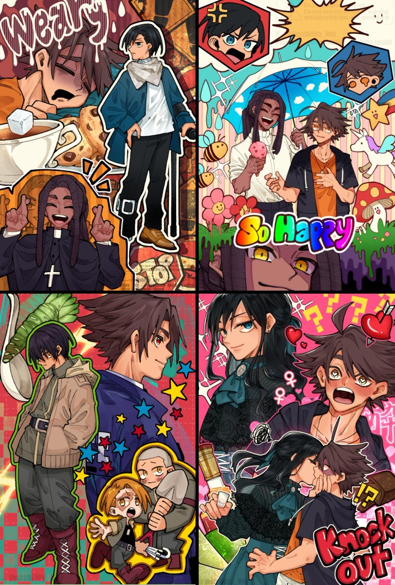 instability_Hey's tweet image. 過去16作まとめました〜！！
①②
③④ 
の順で進んでます。
#創作 #oc #イラスト