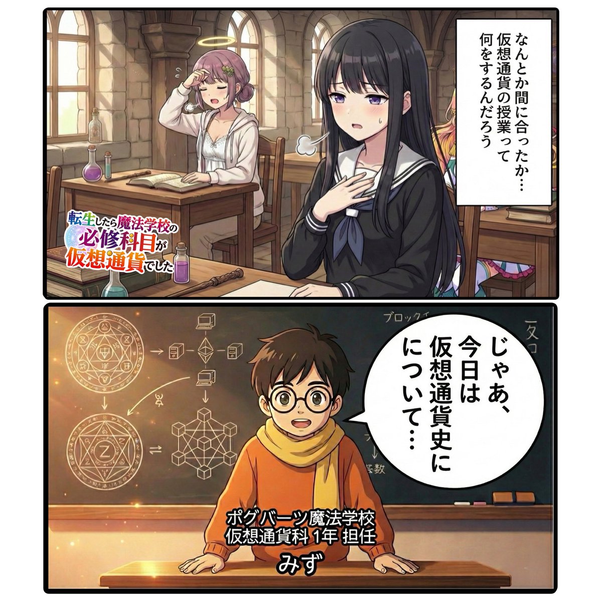 転生したら魔法学校の必修科目が仮想通貨でした』 【第3話】 MakaiWitch登場！ #仮想通貨マンガ