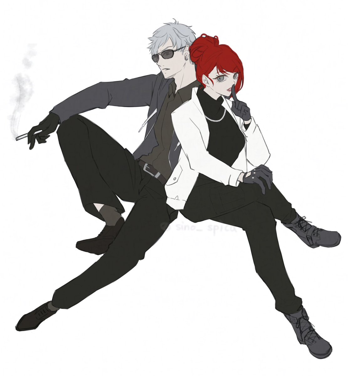 ナタルとイチカを描いたなら並べてナタイチにするのが理だよね？

#絵いる  ＃狐火あーと