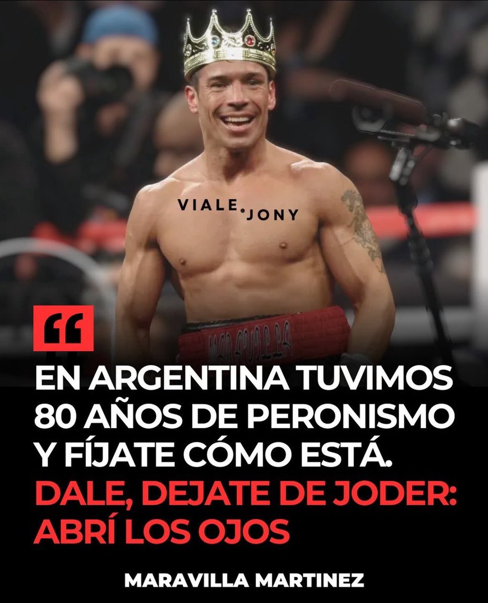 JonatanVialeXD's tweet image. 💥 Maravilla Martínez DESTROZÓ al Peronismo y BANCÓ al presidente Milei 

👇🏻 ¿Estás de acuerdo?

1 - Si ✅
2 - No ❌