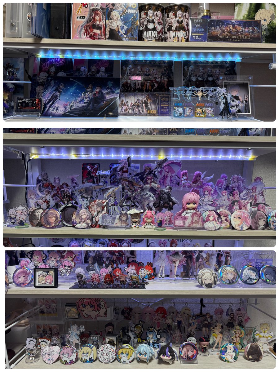 sskk00218's tweet photo. nikke始めて3周年なので固定更新
3年前はこんなにハマってグッズに溢れた部屋に住むと思ってなかったよ🫠🫠
これからも楽しく続けていくぞ〜
ゴッデス部隊に感謝を🫡 https://t.co/kch6TuuiZs