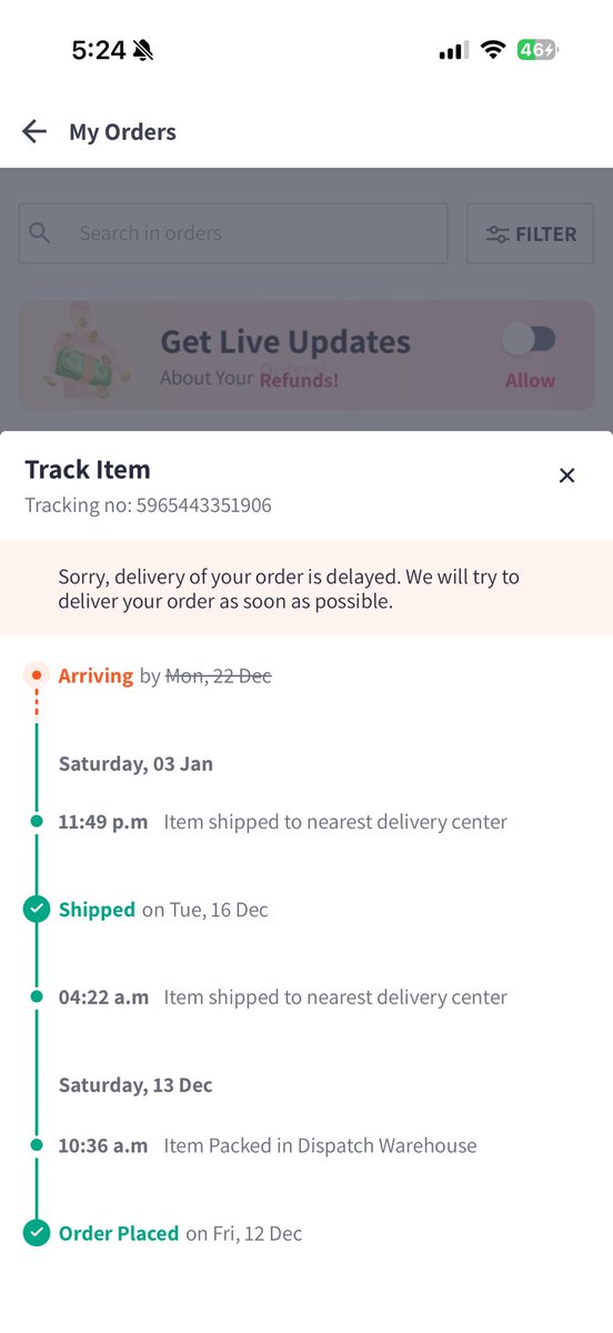 I ordered a Tom Ford frame on #Myntra on 12th December, supposed to be arriving on 22nd but till date not delivered to me. #Myntra team is not able to even find where is it stuck. Highly pathetic service by <a href="/myntra/">Myntra</a> <a href="/MyntraSupport/">Myntra Support</a>