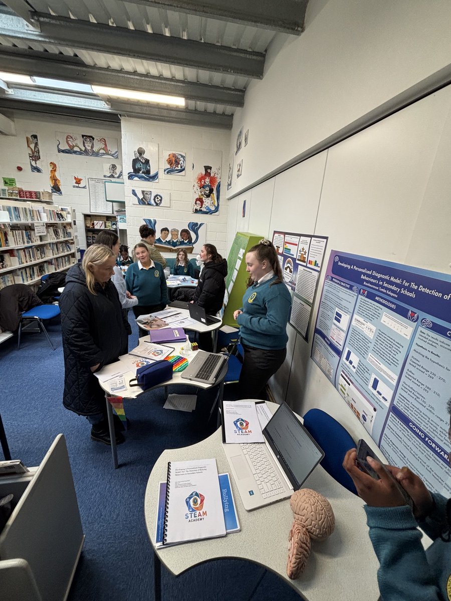 MounthawkMercy's tweet photo. Buzzing at Mounthawk today! 🔬✨ Students present 11 amazing projects to staff to prepare for the @StripeYSTE as we kick off the journey to the RDS. Best of luck to all! 🚀 https://t.co/I4Fb0U7sdy