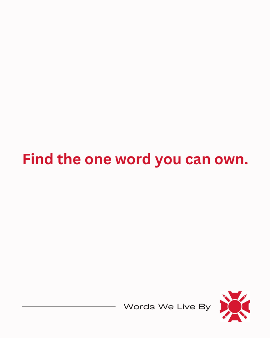 TheWeaponry's tweet photo. The strongest brands own a single word. Find yours. Own it. And never let anyone take it from you. https://t.co/AqR8lc5mwQ