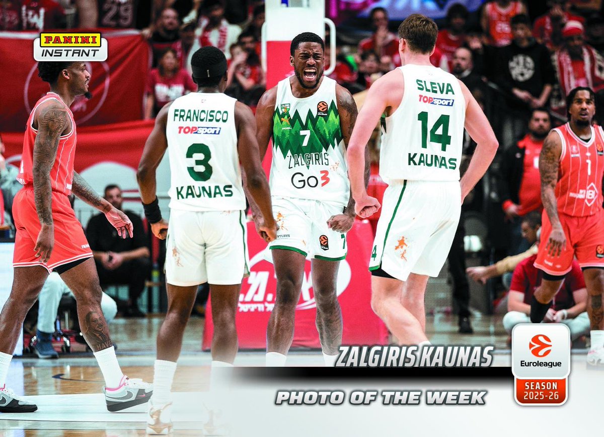 EuroLeague's tweet image. 🤩 Pure passion on display from @bczalgiris! 

Photo of the Week presented by @PaniniAmerica.

Make sure to grab your card every Monday at the Panini America website! 

#InstantCards I #euroleaguebasketball