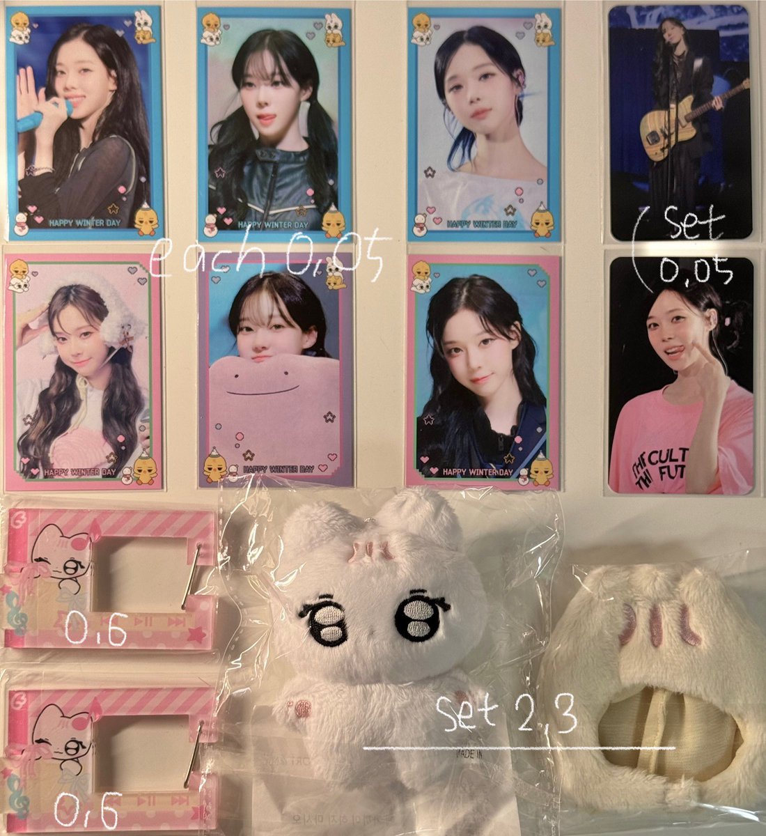 #rt 하신 한 분께 직직이 핫팩 or 덕자금 0.5♡

에스파 카리나 지젤 윈터 닝닝 포카 양도
aespa Karina Giselle Winter Ning

0.2🆙 판매

하자 있을 시 에눌 가능
Defect -> discount⭕️

-
윈터/닝닝 생카 특전&amp;인형 판매
직직이 아이스크림 직스훈트 밍덕이 찰떡밍 소다댕 소다둥 만듀닝 카라비너