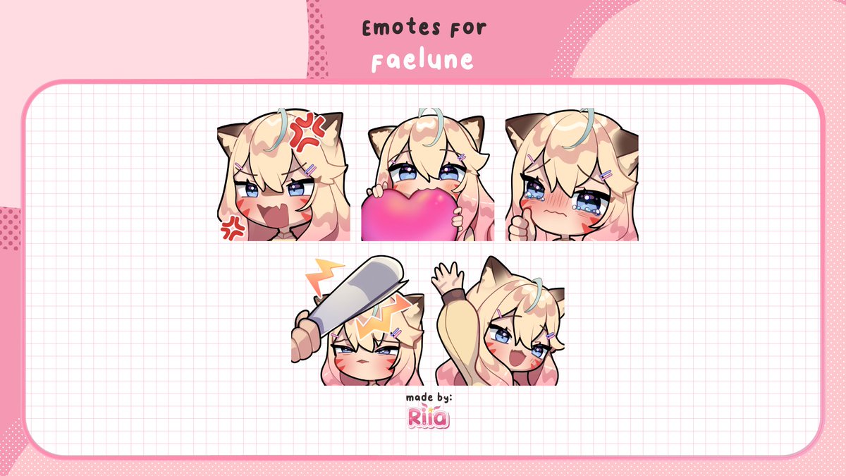 This is not a drill we finally have emotes!!! Tysm for these amazing emotes <a href="/riia_arts/">riia🌸 | Comms OPEN | Vgen</a> they're perfect! Bonk is my personal favourite 💛