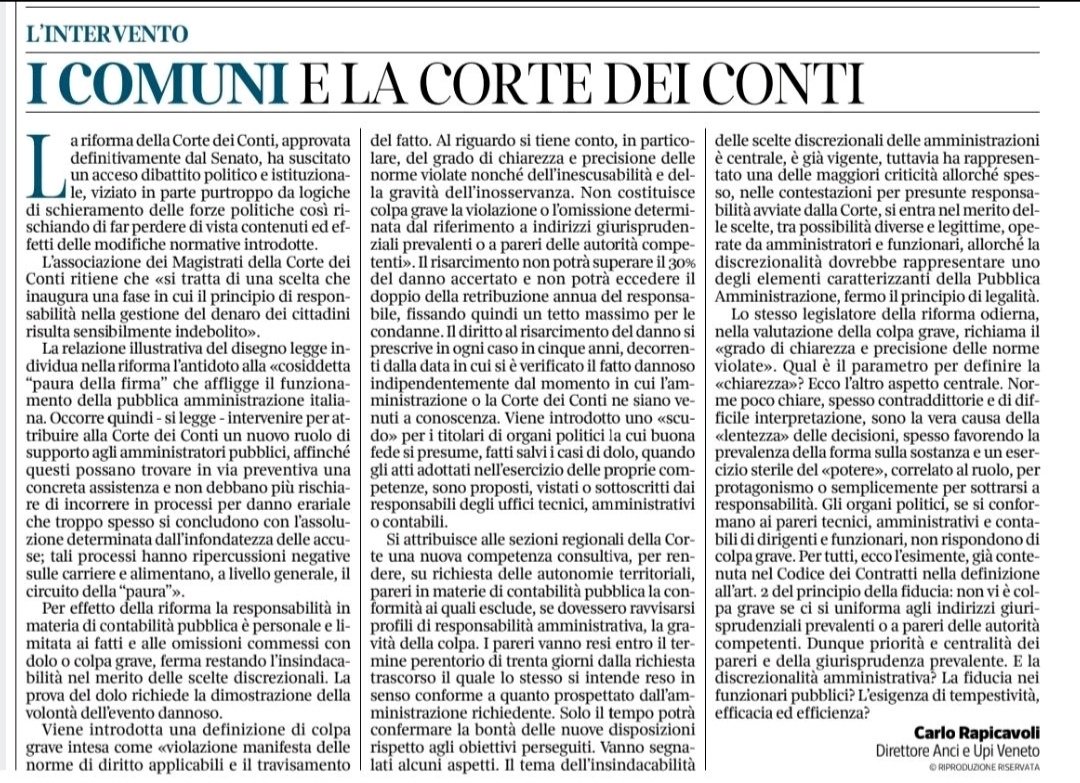 Corriere del Veneto 6 gennaio 2026