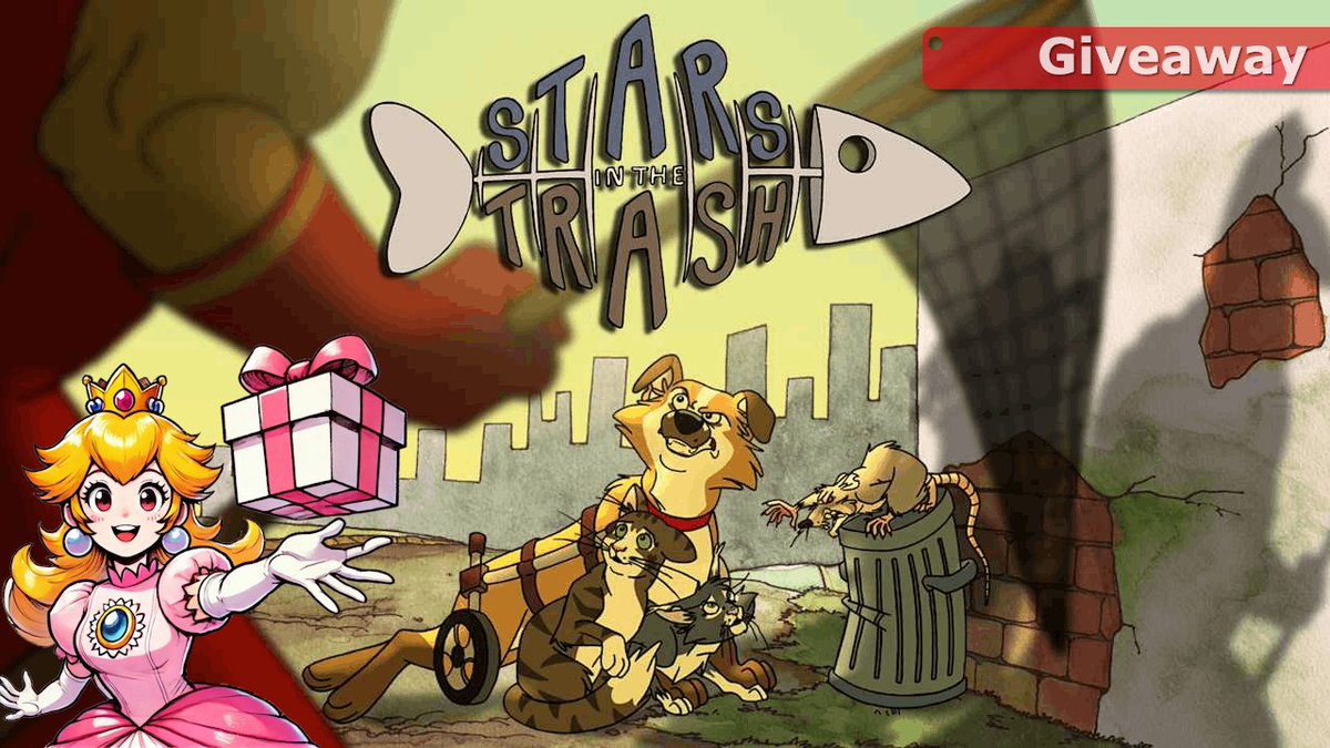 Time for the first #Switch #Giveaway for the new year, and it's the hand animated cat adventure #StarsInTheTrash from <a href="/valhallacats/">Valhalla Cats - Stars in the Trash OUT NOW! ✨🗑️🐈</a>! 

To enter:
- Follow!
- Retweet!

Bonus chance: What are your favorite #IndieGames with a distinctive art style?!?

Drawing: 1/9!