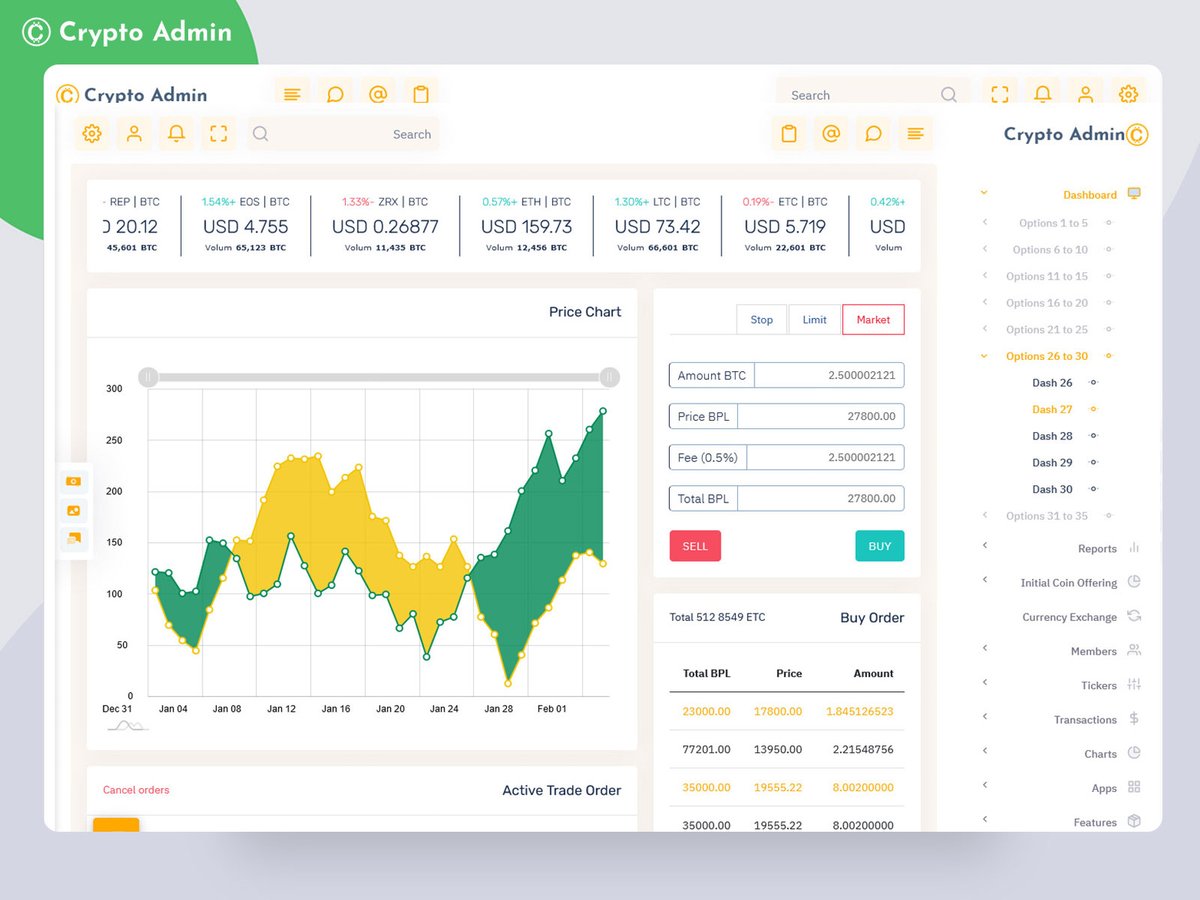 Cryptocurrency Dashboard Template for Real-Time Market Insights . Buy Now:  https://t.co/83Ye2PJliB . #cryptocurrencydashboard #cryptotemplate # cryptomarket #tradingdashboard #cryptoanalytics #fintechdashboard  #adminpanel #dashboardui #cryptodata #webui ...