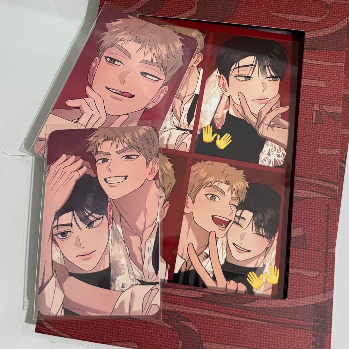 [ wtt — want to trade ]

⌗ hongsil red thread quest random photocard 4 cuts package set ⌗ 

have: in pic
want: lee yeon &amp; the other couple pc

not for sale ◡̈ 
#warungbl #warungmanhwa