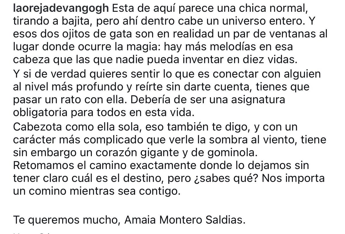 De verdad, q cuando una cree q <a href="/laorejadevgogh/">La Oreja de Van Gogh</a> no puede dar más asco, se superan. Ahora esta declaración de amor a la sustituta de Leire, confirmando que TAN GUAPA estaba dedicada a Amaia. Y tú Xabi tienes los santos cojones de hacérsela cantar a Leire. Y a Leire ni un Gracias🤮