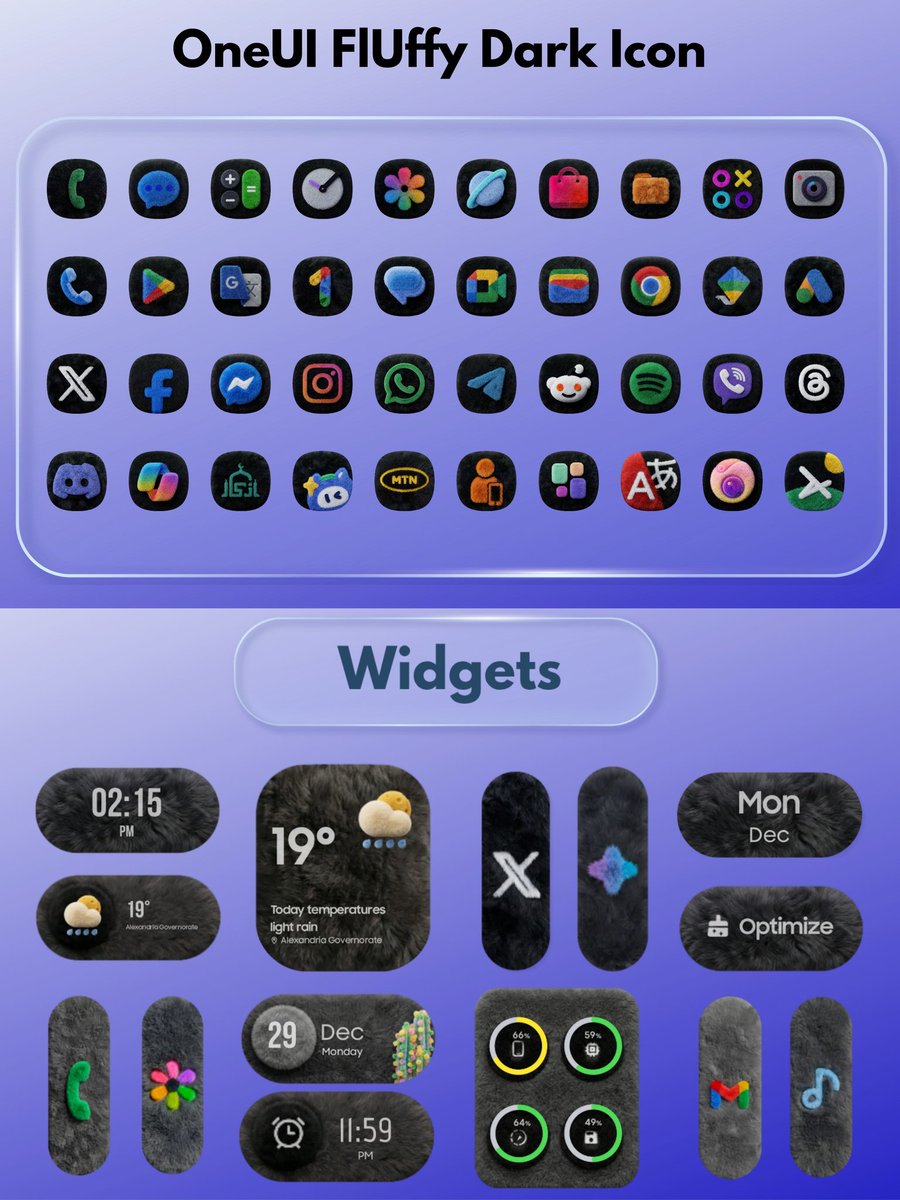 🎁 GIVEAWAY - 10 Random Winners! 🎉

Win the One UI Fluffy Dark Icon Pack 🔥

To Enter 👇
1️⃣ Follow Me &amp; <a href="/AndroidTools3/">Android Tools 4U</a>
2️⃣ ❤️ Like
3️⃣ Repost ♻️
4️⃣ Comment ✨️

🕒 Entries Open for the next 48 hours‼️

📆 Winners on Saturday, 10th January Evening ✨️

#OneUI8_5 #Samsung