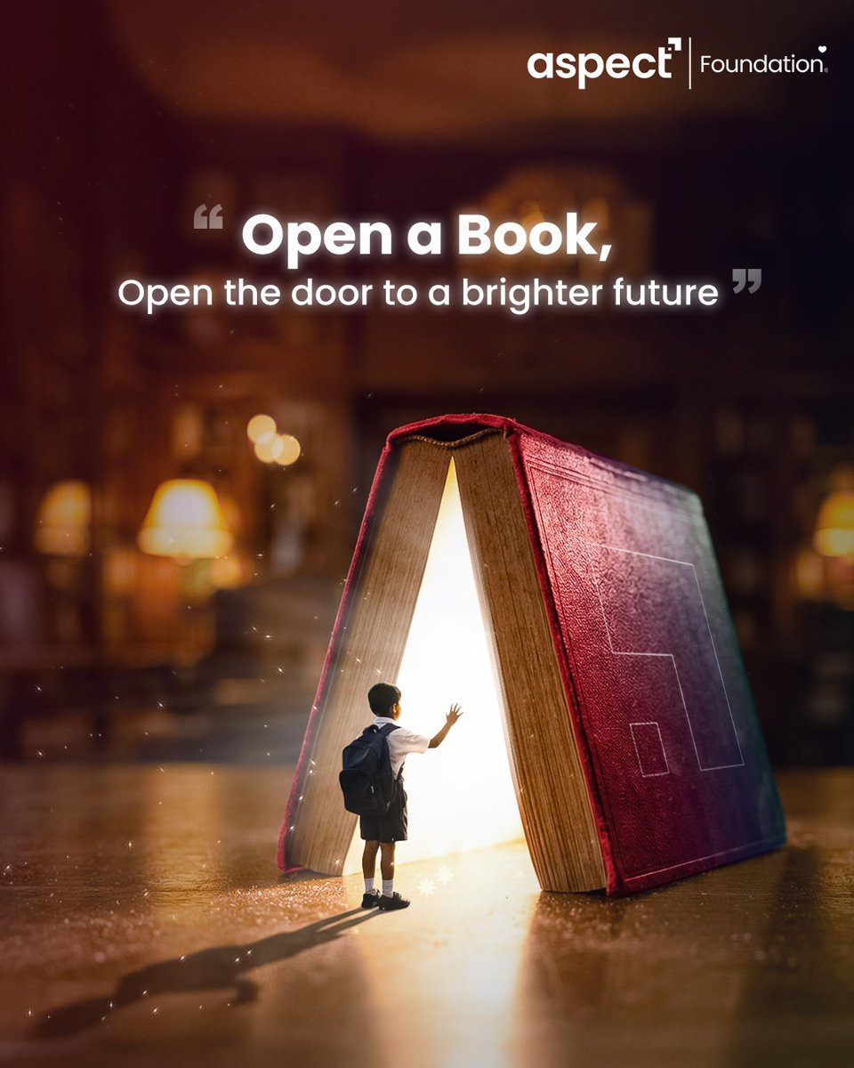 AspectFndn's tweet photo. Literacy unlocks possibility. When we open books to children, we open doors to jobs, critical thinking and confidence.
Let’s build a world where every child feels safe to imagine freely and live fully.
#AspectFoundation #Education #ReadingBooks https://t.co/VQrGUuMXar