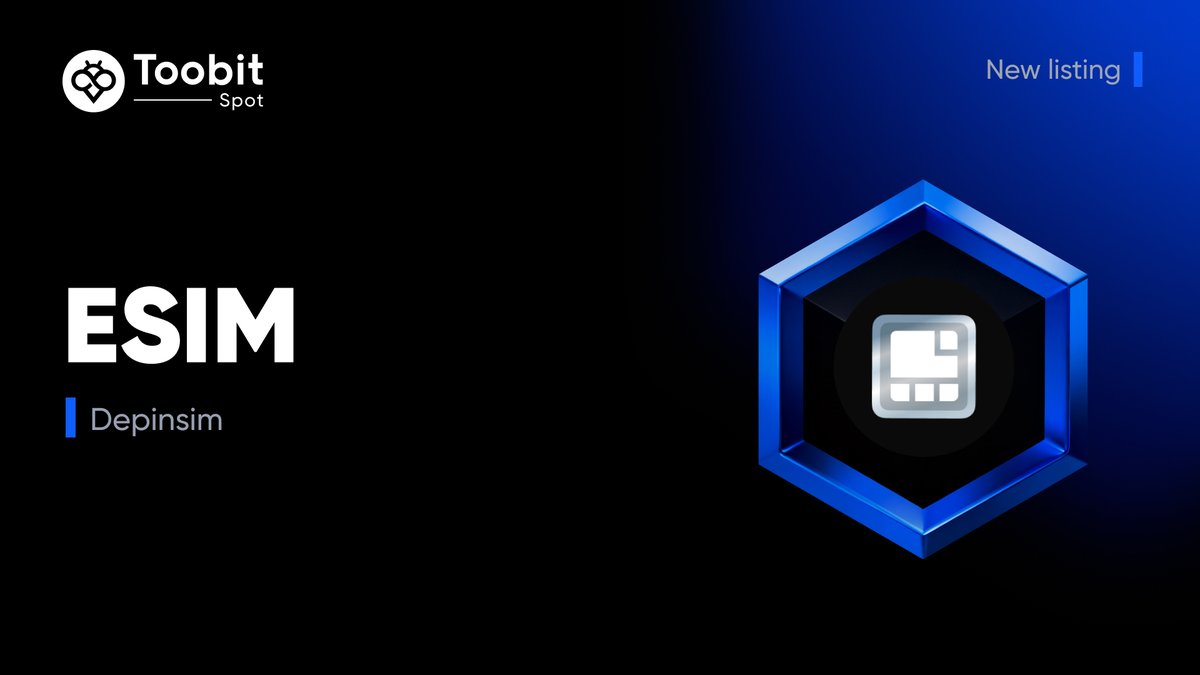 New listing alert🚨
#ESIM is spot-listed on #Toobit!🤩
<a href="/depinsim/">Depinsim</a>

💰Deposit is now open  
⌛️Spot trade ▶️ bit.ly/3Ng5HLr
💸Withdrawal opens on ▶️2026-01-07

Learn more👇
bit.ly/3Ng5Iit

#ToobitNewLIsting #Depinsim