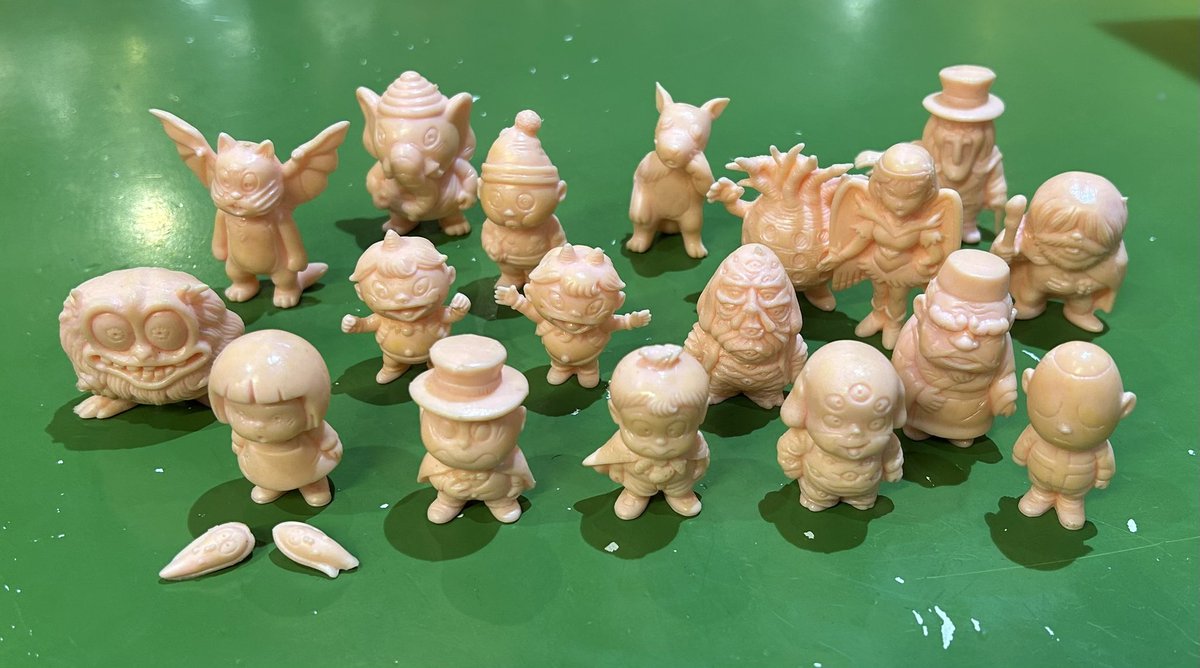 悪魔くん　消しゴム　塗装済みフルセット 悪魔くん 消しゴム 全18種 肌色セット出すぞぉ～。。十二使徒の完璧な