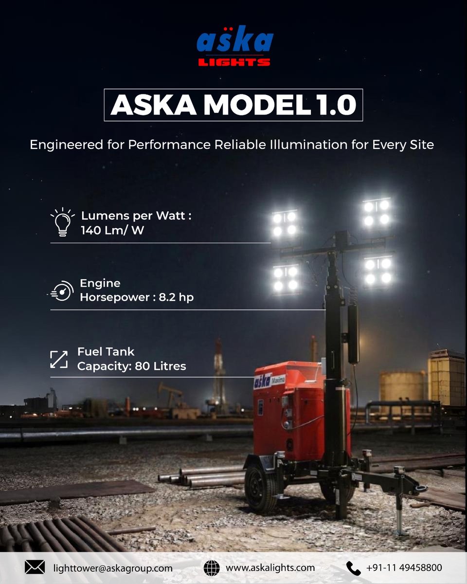 The Aska Model 1.0 delivers dependable, industrial grade lighting you can trust  designed for harsh terrains and heavy-duty operations where clarity matters.
#PowertoIlluminate #AskaLights #IndustrialLighting #PerformanceEngineered #WorksiteLighting